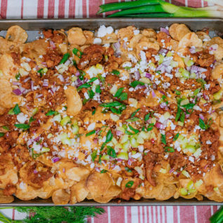 Buffalo Chick’n Irish Nachos Vegan Recipe