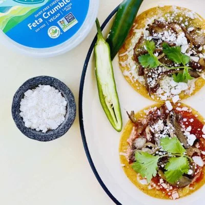Seared Oyster Mushroom Chalupas Poblanas Vegan Recipe