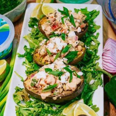 Grilled Tuna Stuffed Avocados Vegan Recipe