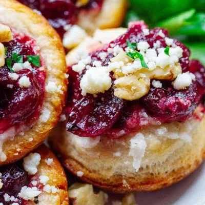 Bleu Cheese Cranberry Bites Vegan Recipe