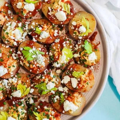 Bloody Mary Deviled Potatoes Vegan Recipe