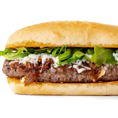 Gourmet Bleu Cheese Burger Vegan Recipe