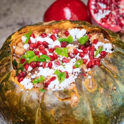 Holiday Stuffed Pumpkin Vegan Recipe