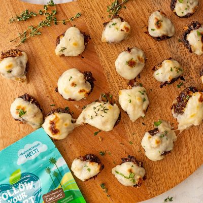 French Onion Stuffed Mushrooms Vegan Recipe