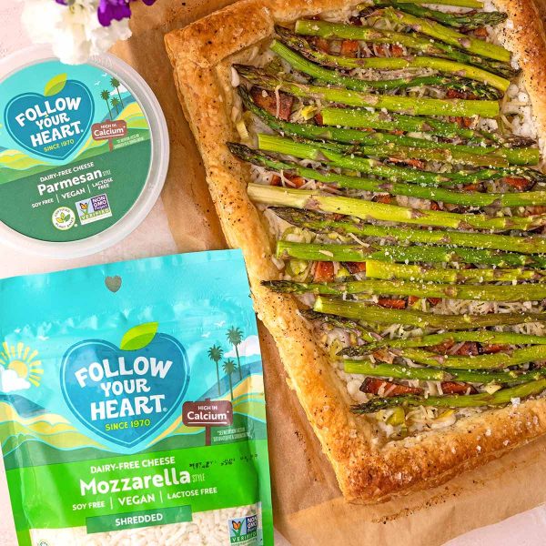 Asparagus Bacon Cheese Tart Vegan Recipe