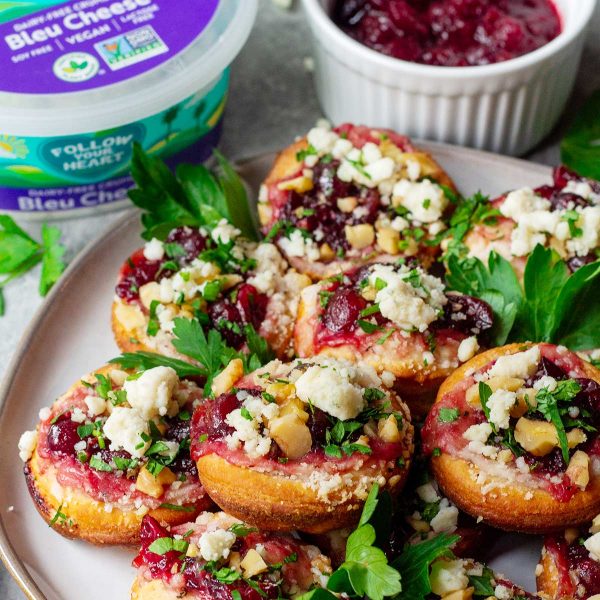 Bleu Cheese Cranberry Bites Vegan Recipe