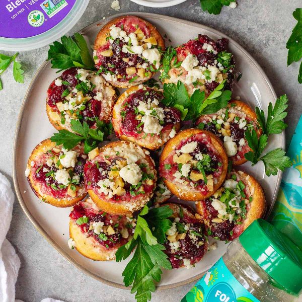 Bleu Cheese Cranberry Bites Vegan Recipe