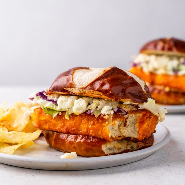 Buffalo Tofu Bleu Cheese Sandwich Vegan Recipe