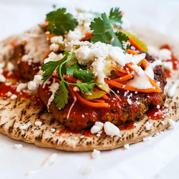 Buffalo Falafel with Bleu Cheese Vegan Recipe