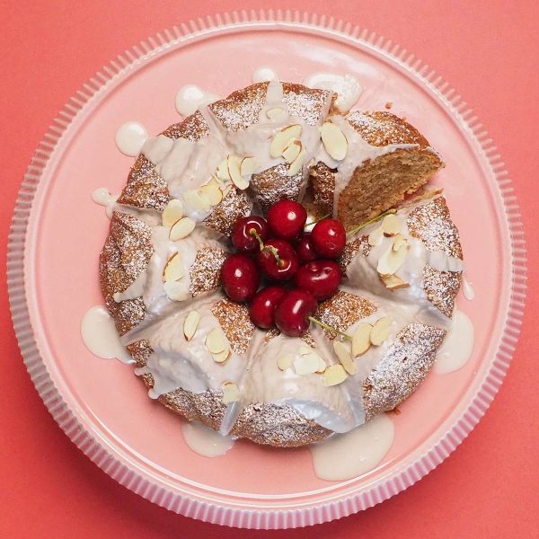 Almond Sour Cream Bundt Cake Vegan Recipe