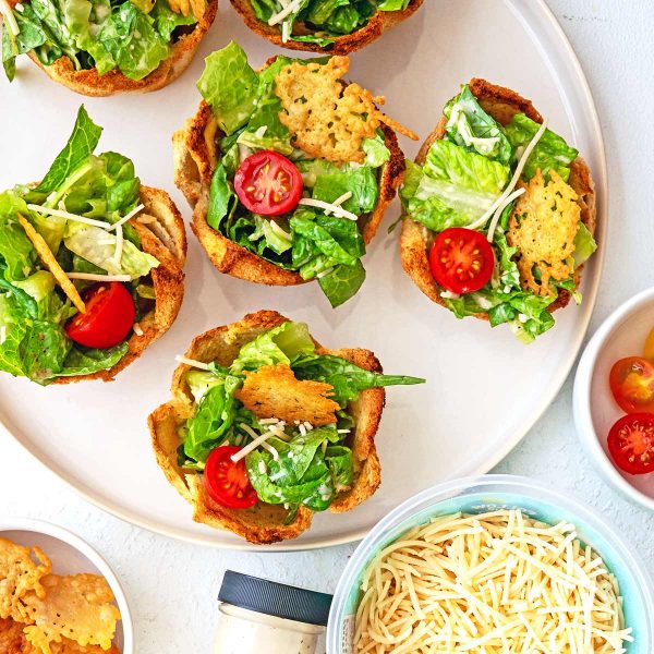 Caesar Salad Crouton Cups Vegan Recipe