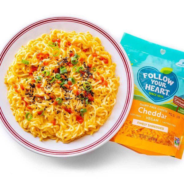 Cheesy Ramen Noodles Vegan Recipe