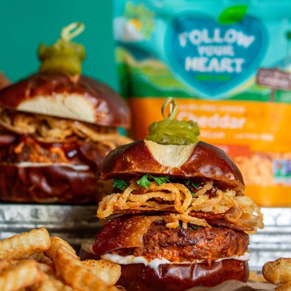Cheezy Stuffed BBQ Bac’n Western Burgers Vegan Recipe