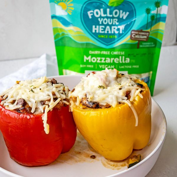 Cheesy Stuffed Peppers Vegan Recipe