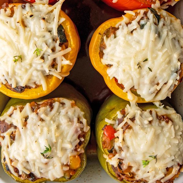 Cheesy Stuffed Peppers Vegan Recipe