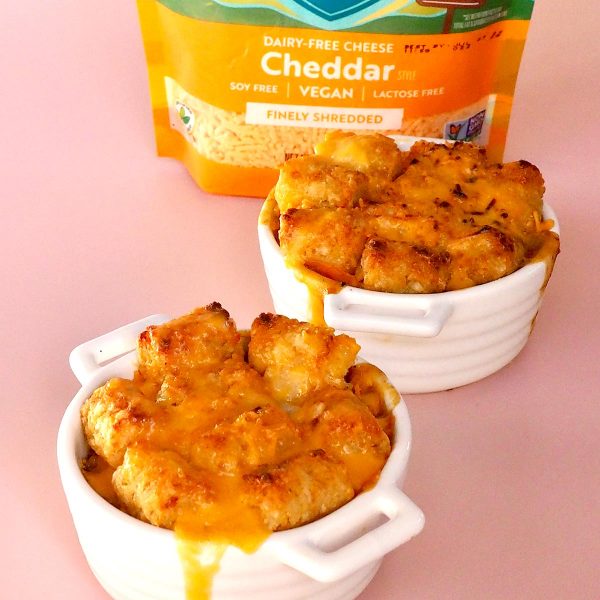 Cheesy Chicken Tot Pie Vegan Recipe