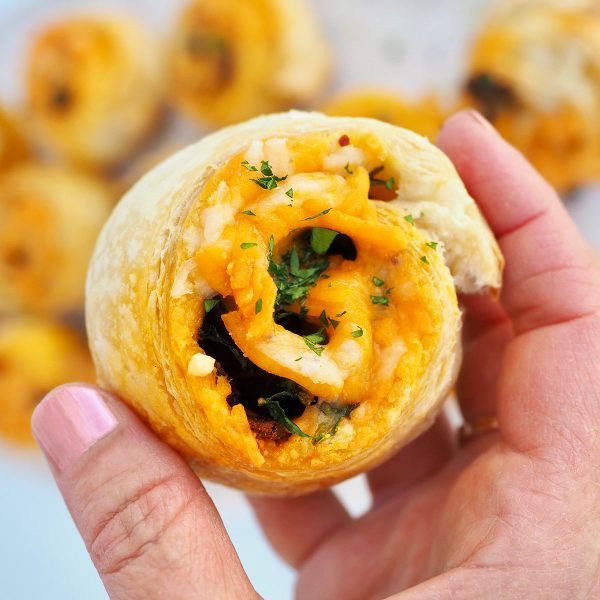 Bacon Cheddar Crescent Pinwheels Vegan Recipe