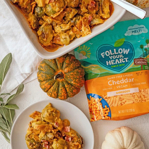 Loaded Brussels Sprouts Bake Vegan Recipe