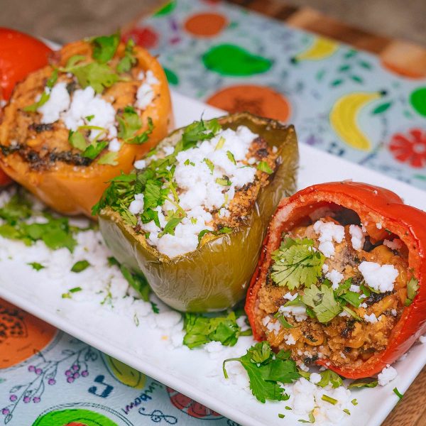Elote Stuffed Peppers Vegan Recipe