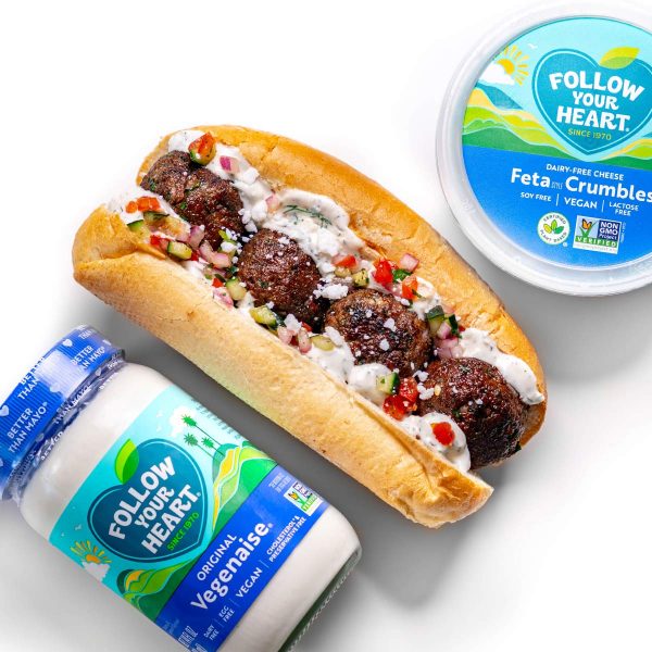 Feta Meatball Sandwich Vegan Recipe
