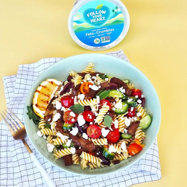 Greek Pasta Salad Vegan Recipe