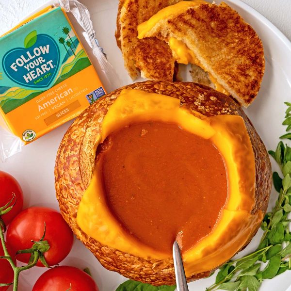 Grilled Cheese Bread Bowl Vegan Recipe