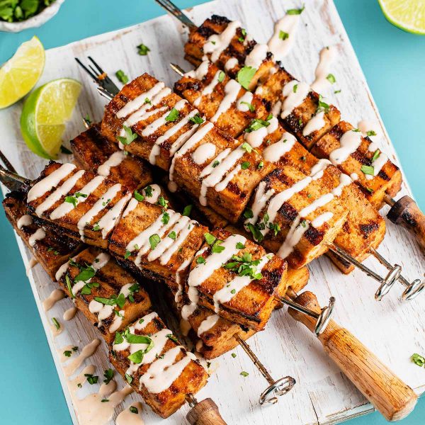 Grilled Tofu Skewers Vegan Recipe