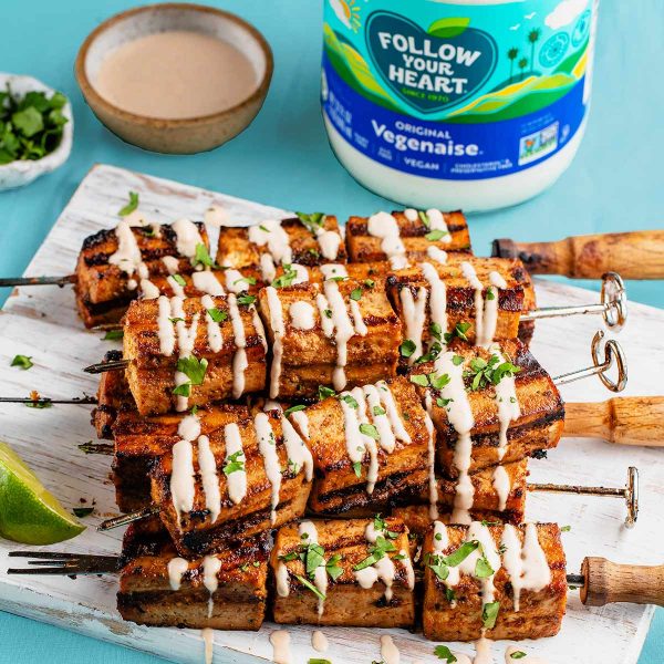 Grilled Tofu Skewers Vegan Recipe