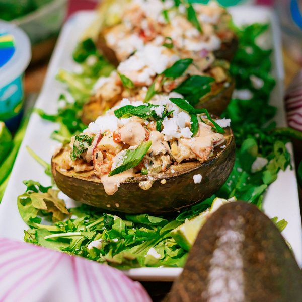 Grilled Tuna Stuffed Avocados Vegan Recipe