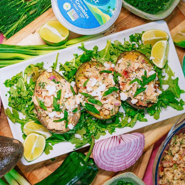 Grilled Tuna Stuffed Avocados Vegan Recipe
