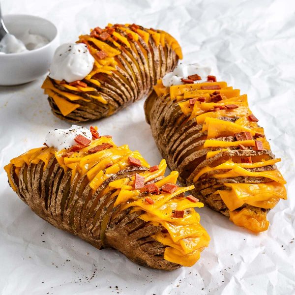 Cheesy Hasselback Potatoes Vegan Recipe