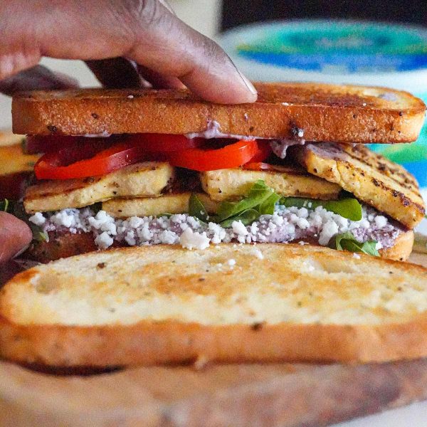 Lemon Garlic Grilled Tofu Sandwich Vegan Recipe