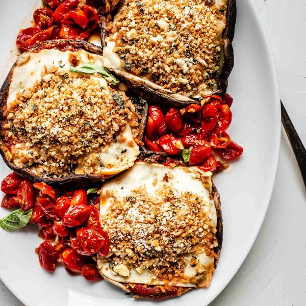 Mushroom Parmesan with Garlic Breadcrumbs Vegan Recipe
