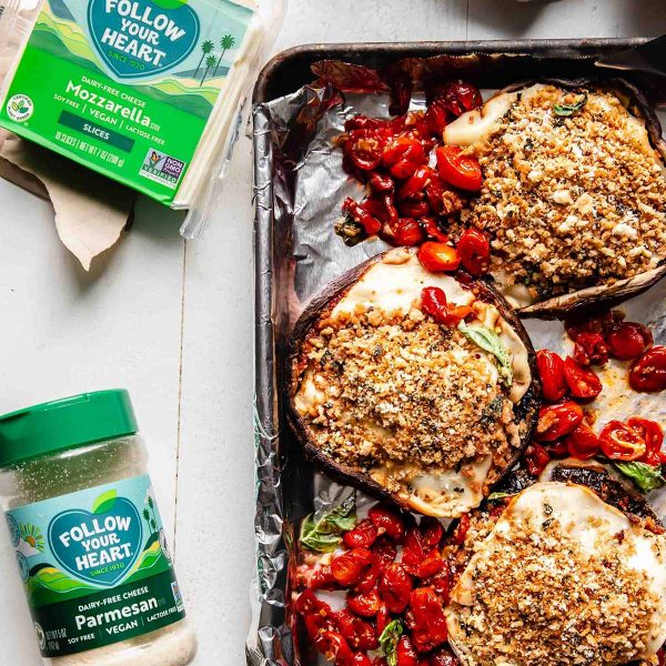 Mushroom Parmesan with Garlic Breadcrumbs Vegan Recipe