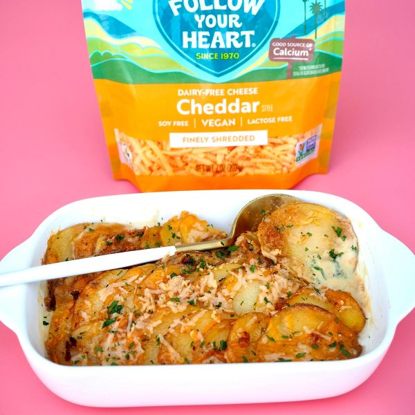 Cheesy Potatoes Au Gratin Vegan Recipe
