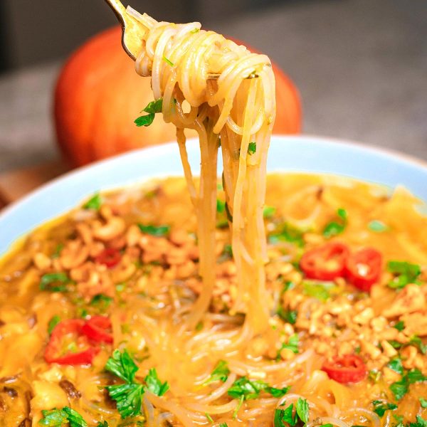 Spicy Pumpkin Noodles Vegan Recipe