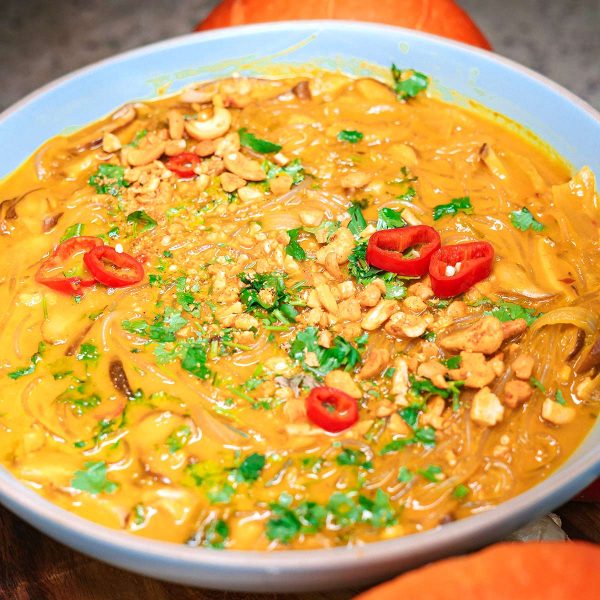 Spicy Pumpkin Noodles Vegan Recipe