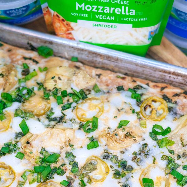 Spinach Artichoke Flatbread Vegan Recipe