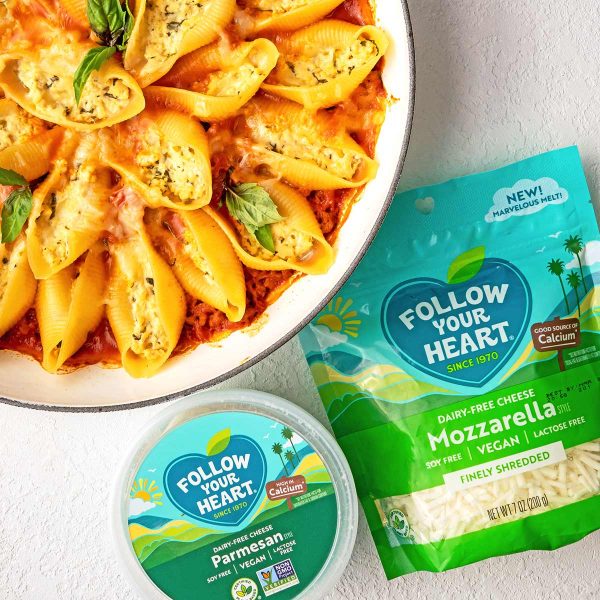 Three Cheese Stuffed Shells Vegan Recipe