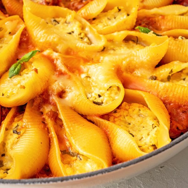 Three Cheese Stuffed Shells Vegan Recipe