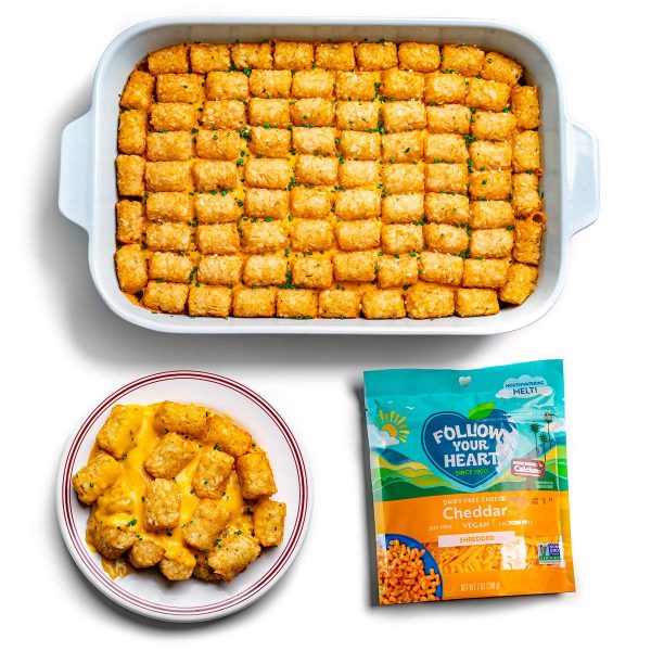 Cheeseburger Tater Tot Casserole Vegan Recipe