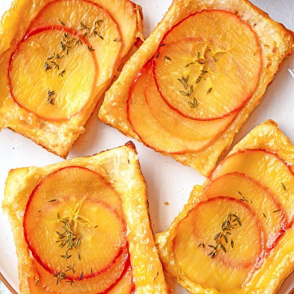 Apple Gouda Upside Down Puff Pastry Vegan Recipe