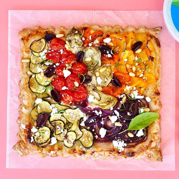 Vegetable and Feta Tart Vegan Recipe