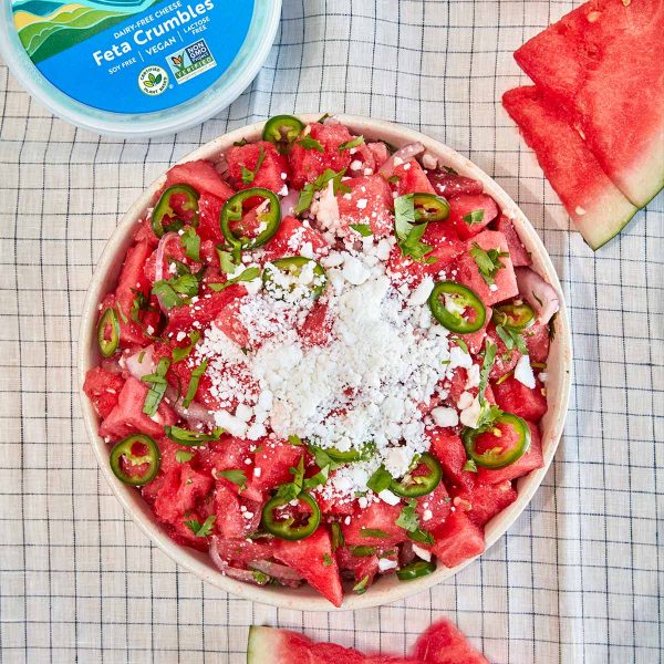 Watermelon Feta Salad Vegan Recipe
