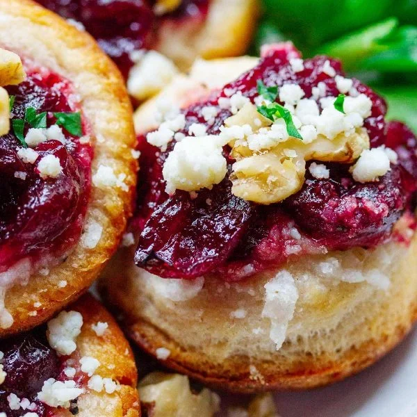 Bleu Cheese Cranberry Bites Vegan Recipe
