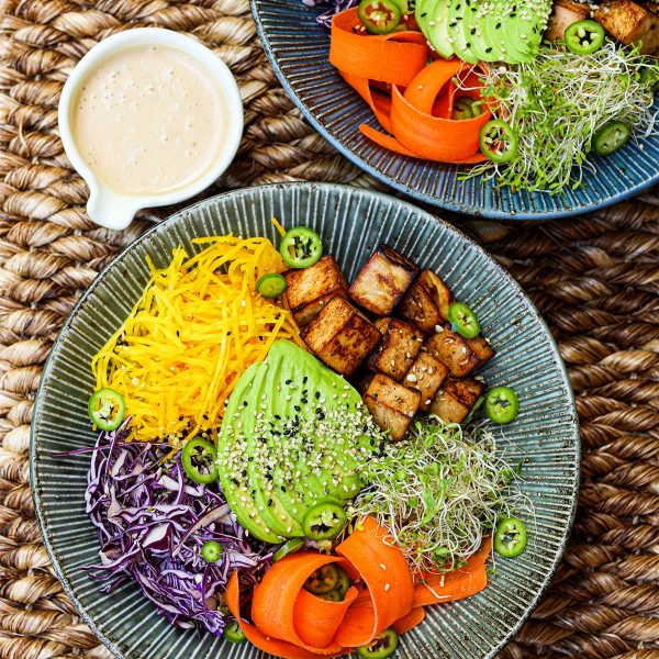 Yuzu Ponzu Tofu Buddha Bowl Vegan Recipe