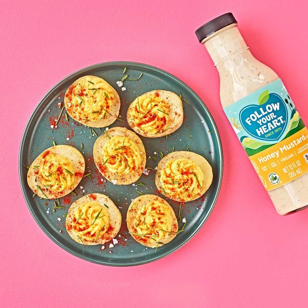 Honey Mustard Deviled Potatoes Vegan Recipe