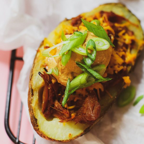 Pulled “Pork” Potato Skins Vegan Recipe