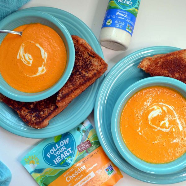 Roasted Tomato Soup with Vegan Grilled Cheese Vegan Recipe